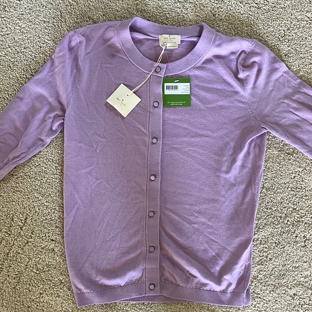 Kate spade lilac cardigan.  Size XS.  New with tags and never worn
